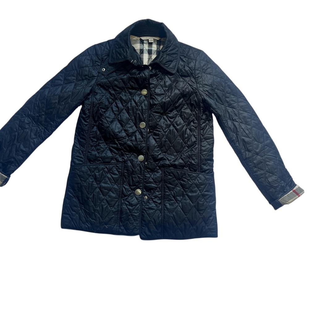 Burberry Brit Black and Beige Quilted Jacket XS